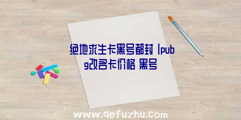 「绝地求生卡黑号都封」|pubg改名卡价格